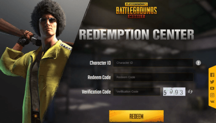 PUBG Redeem Codes Procedure