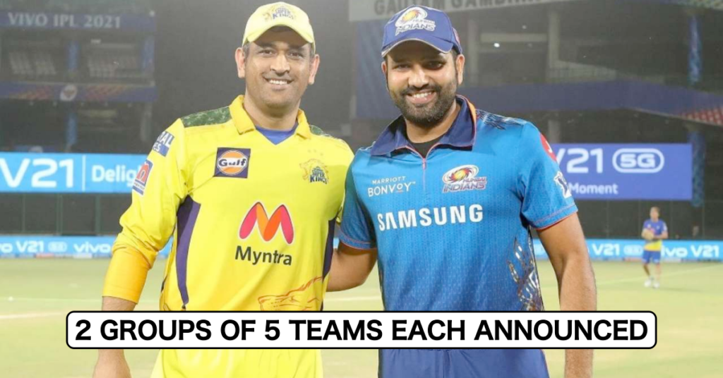 10 IPL 2022 teams will be split into two groups