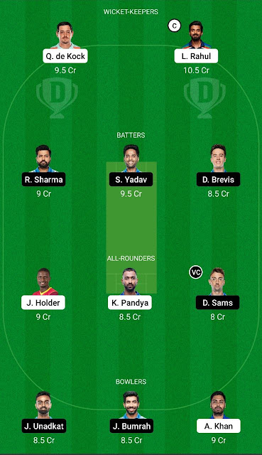 LSG vs MI Dream11 Team