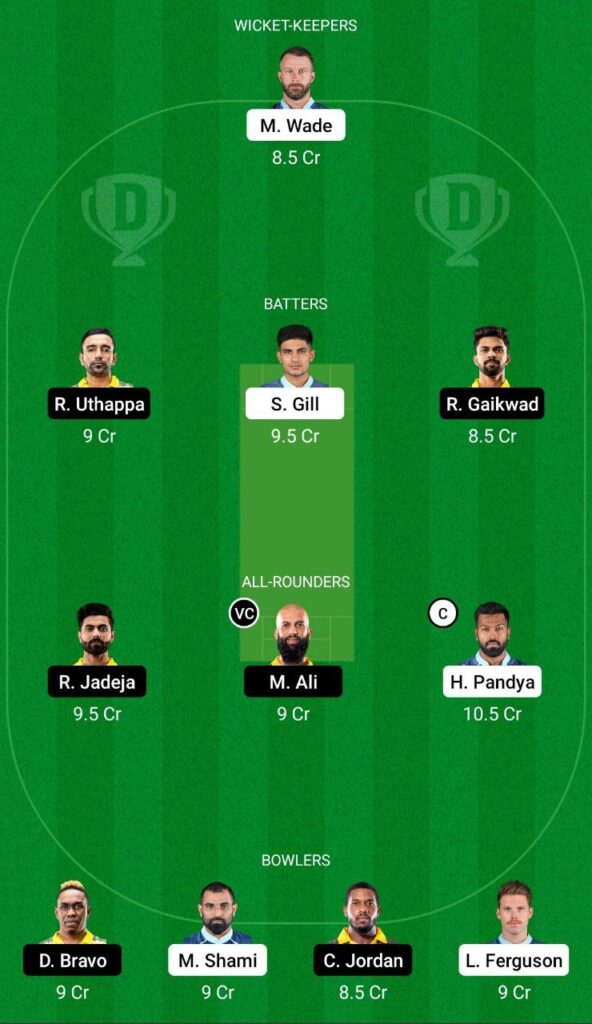 GT vs CSK Dream11 Team