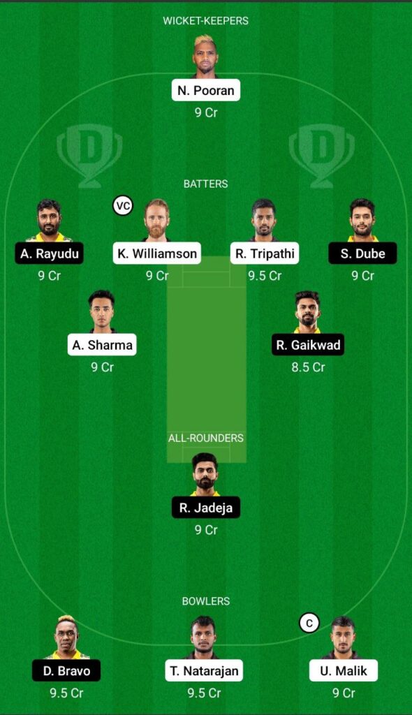 SRH vs CSK Dream11 Team