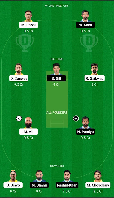 CSK vs GT Dream11 Team