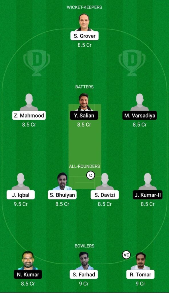 BCC vs PLZ Dream11 Team